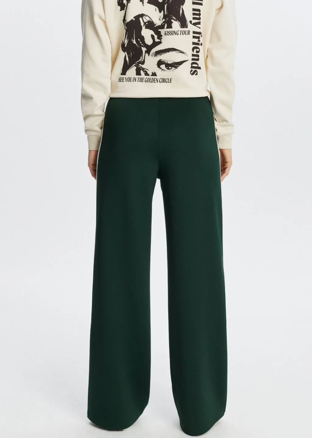 Broeken<The Sting Sweatpants met streep donkergroen