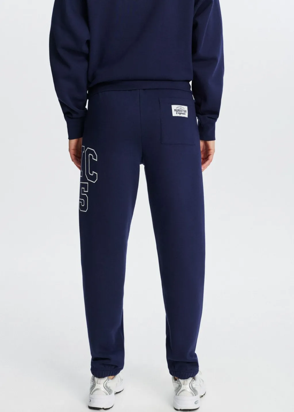 Broeken<The Sting Sweatpants met zijprint donkerblauw