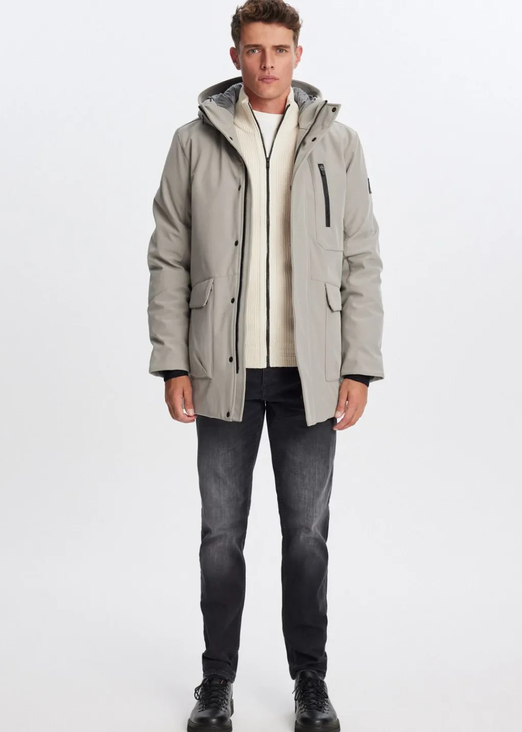 Jassen<The Sting Tech parka lichtgrijs