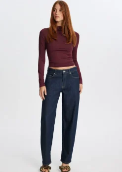 Tops<The Sting Top met hoge hals bordeaux