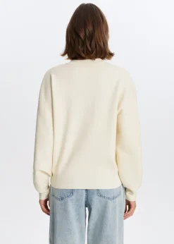 Truien En Vesten<The Sting Trui met balloon mouwen wit, off-white