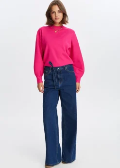 Truien En Vesten<The Sting Trui met balloon mouwen rose, hot
