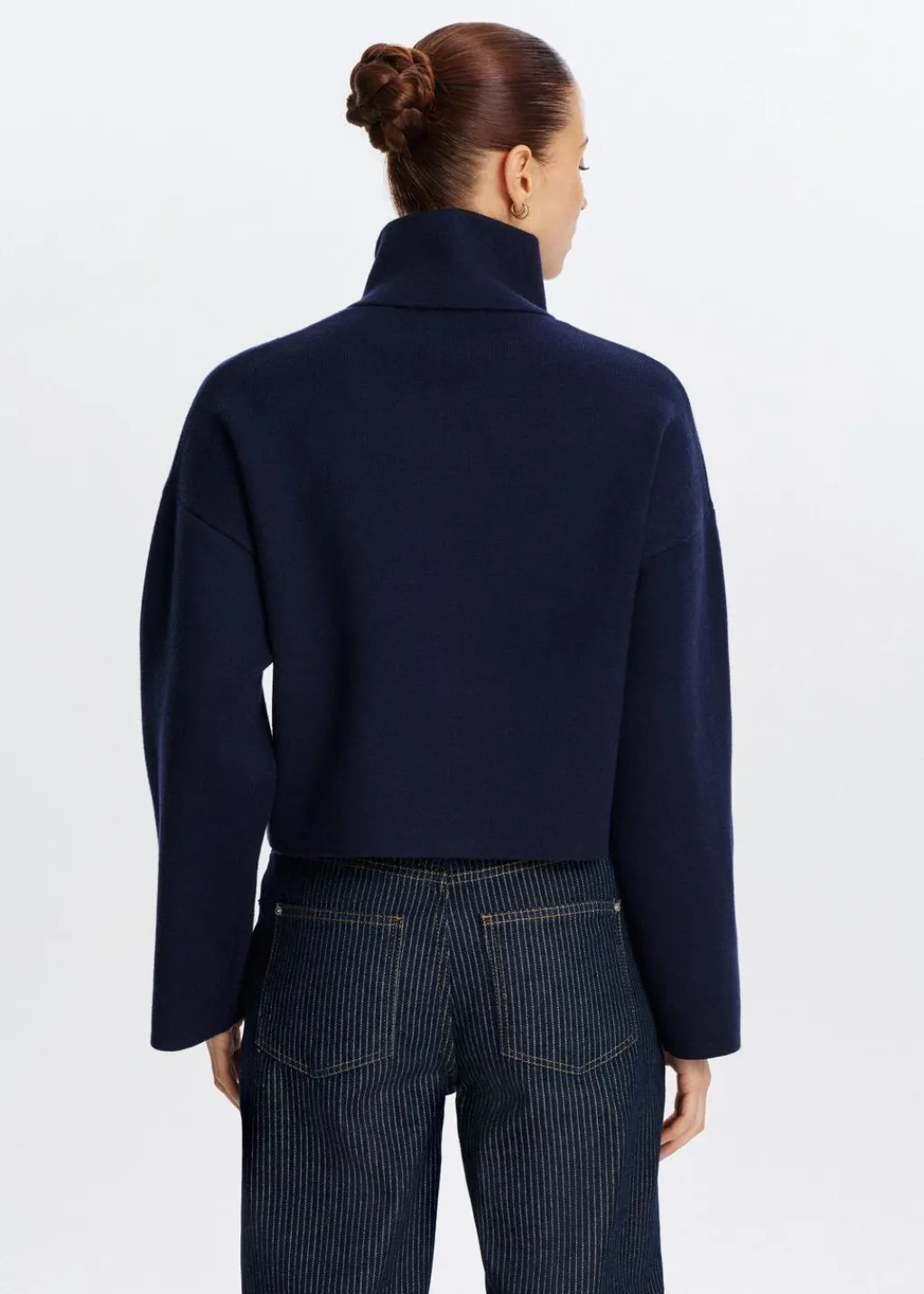 Truien En Vesten<The Sting Trui met half zip donkerblauw