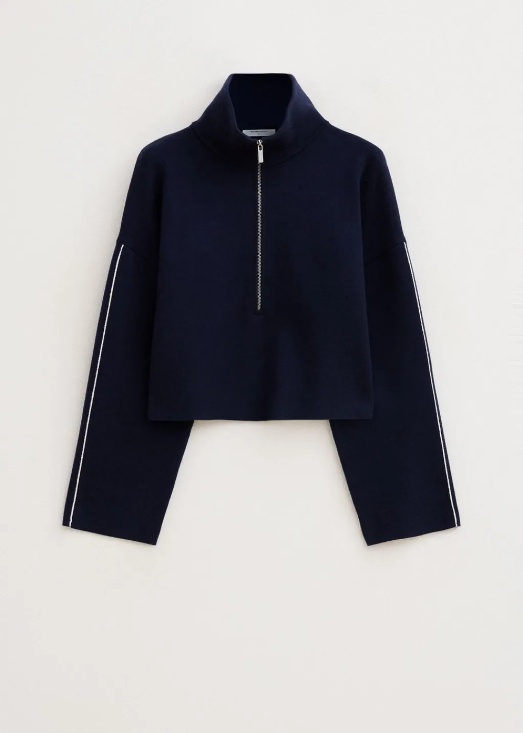 Truien En Vesten<The Sting Trui met half zip donkerblauw