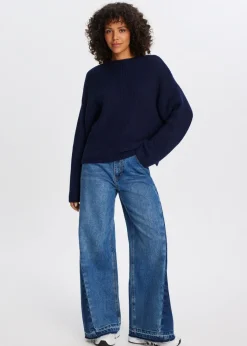 Truien En Vesten<The Sting Trui met mockneck donkerblauw