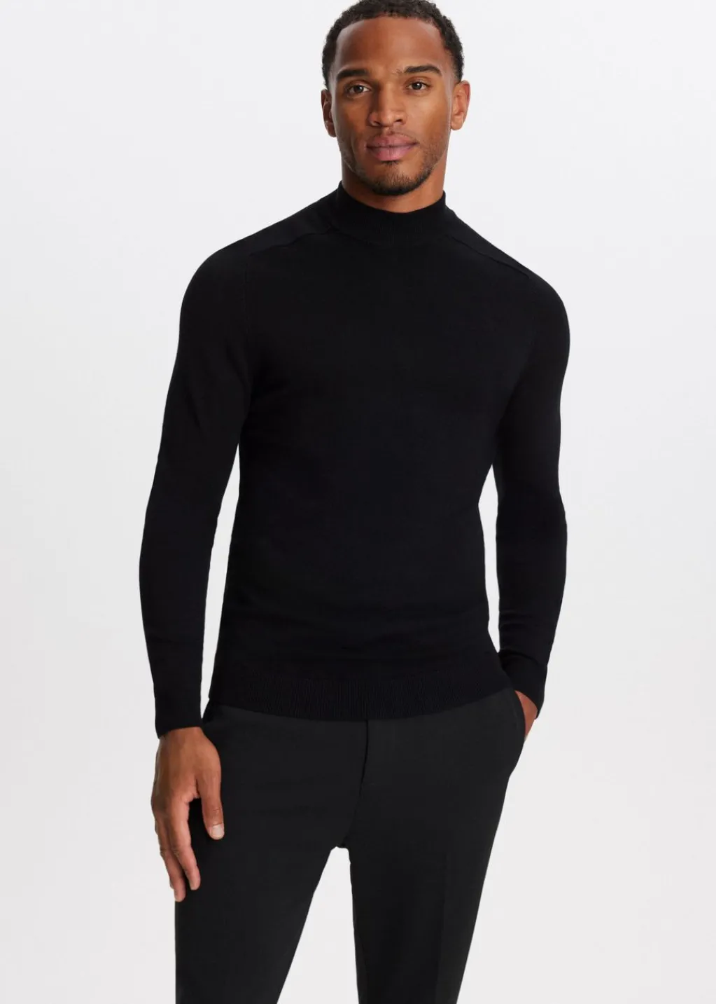 Truien En Vesten<The Sting Trui met mock-neck zwart