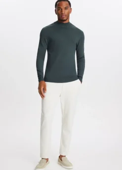 Truien En Vesten<The Sting Trui met mock-neck groen, grijs