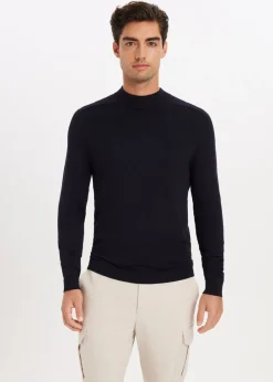 Truien En Vesten<The Sting Trui met mock-neck donkerblauw