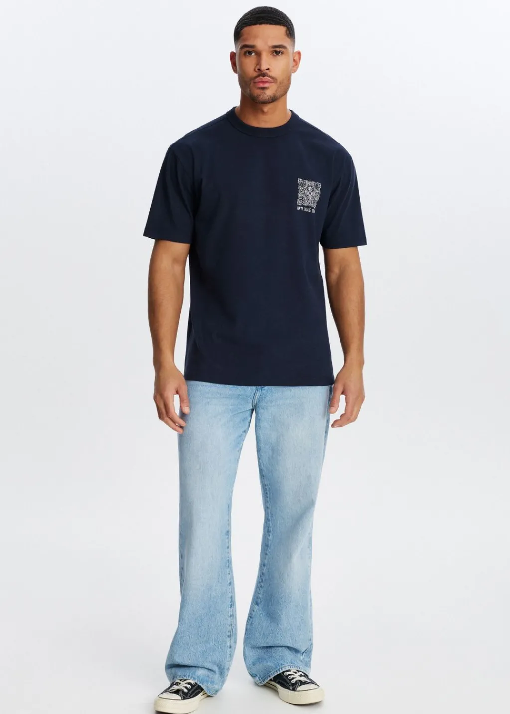T-Shirts<The Sting T-shirt met batikprint donkerblauw