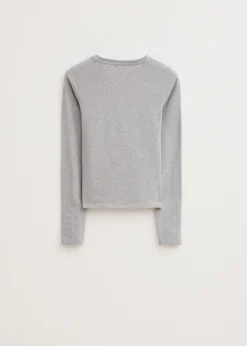 Basics|T-Shirts<The Sting T-shirt met lange mouwen grijs gem&ecirc;leerd