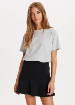 Basics|T-Shirts<The Sting T-shirt met logo grijs gemêleerd