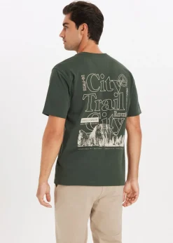 T-Shirts<The Sting T-shirt met print trail donkergroen