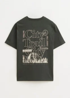 T-Shirts<The Sting T-shirt met print trail donkergroen