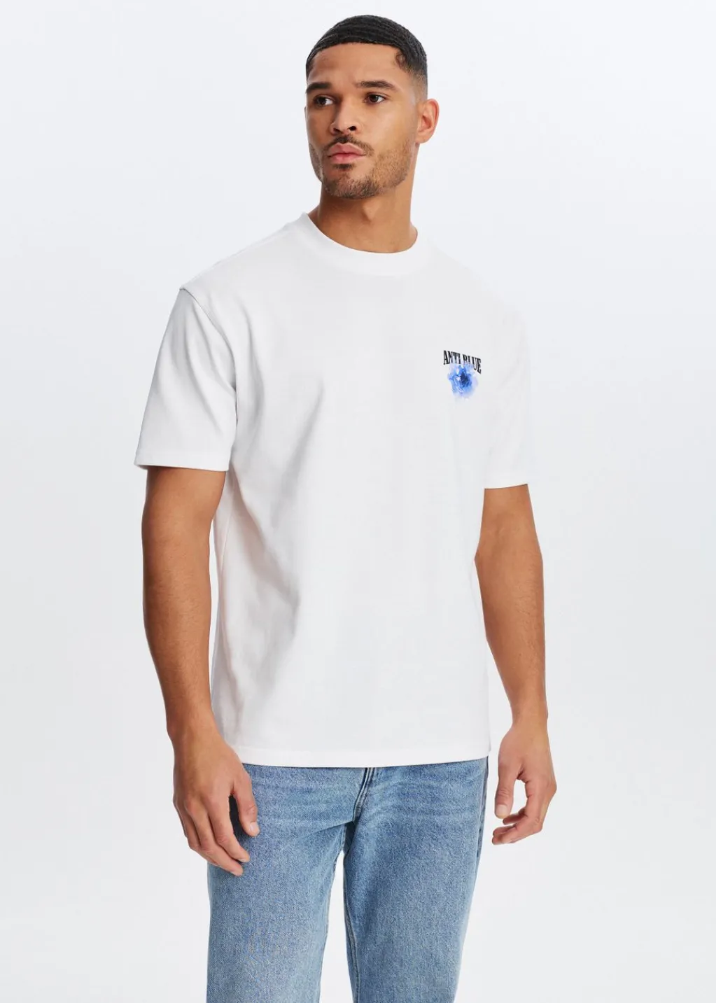 T-Shirts<The Sting T-shirt met tekst en bloem wit