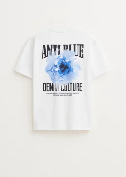 T-Shirts<The Sting T-shirt met tekst en bloem wit
