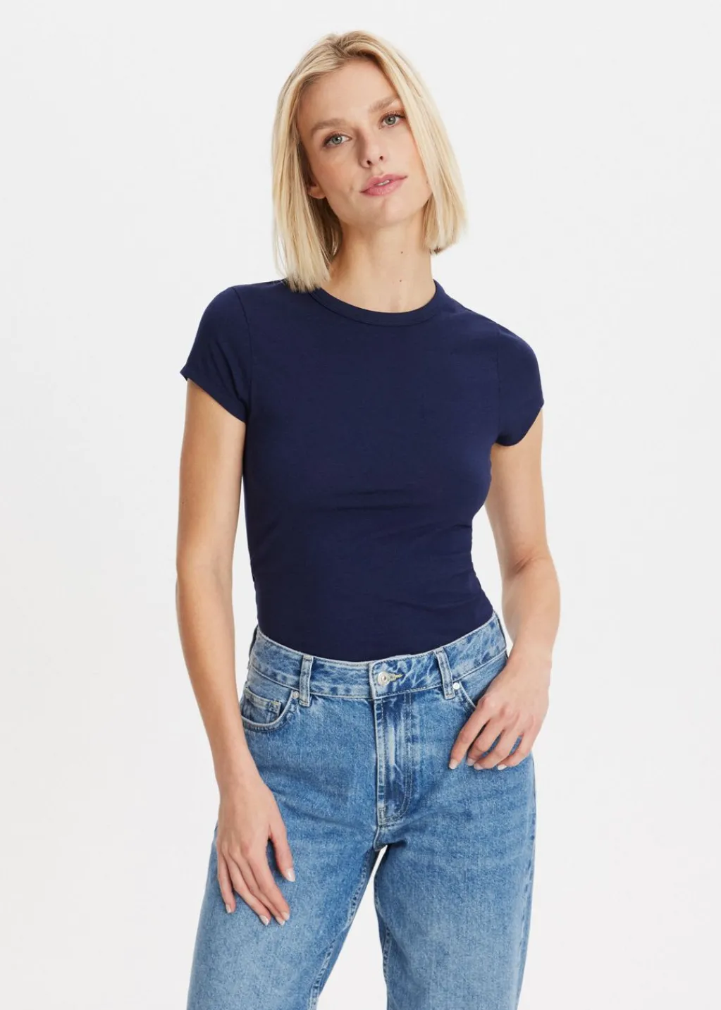 Basics|T-Shirts<The Sting T-shirt zacht donkerblauw
