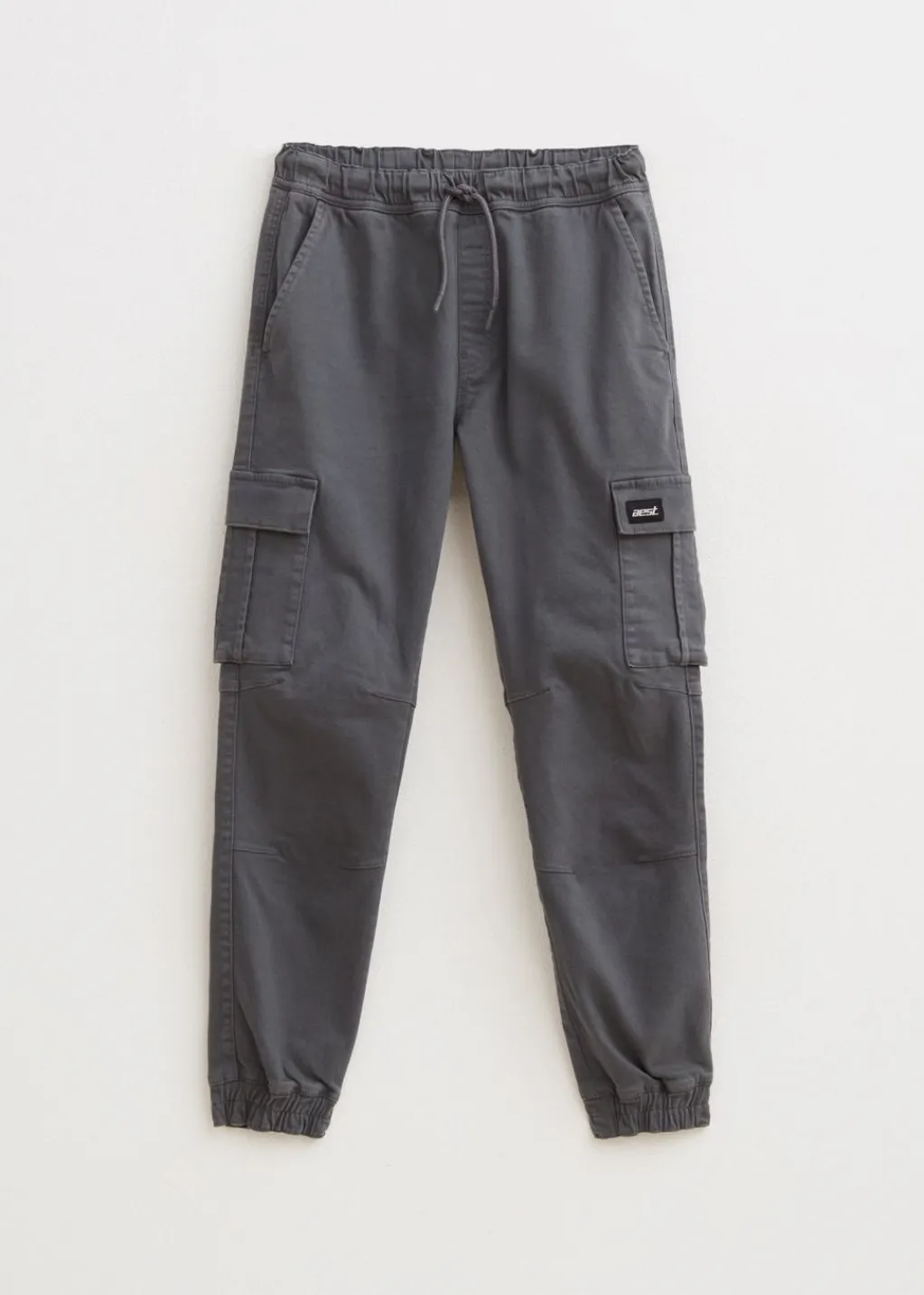 Broeken<The Sting Twill cargobroek donkergrijs