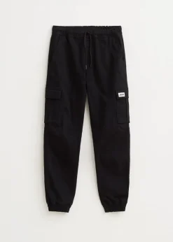 Broeken<The Sting Twill cargobroek zwart