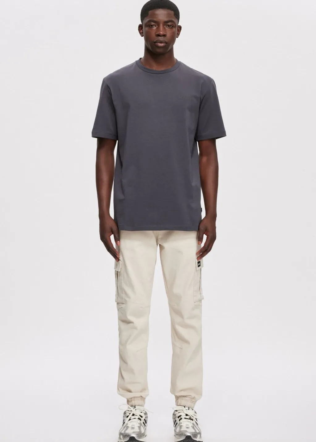 Broeken<The Sting Twill cargobroek ecru