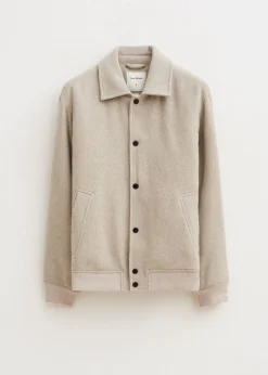 Jassen<The Sting Twill jas van wolmix zand gemêleerd