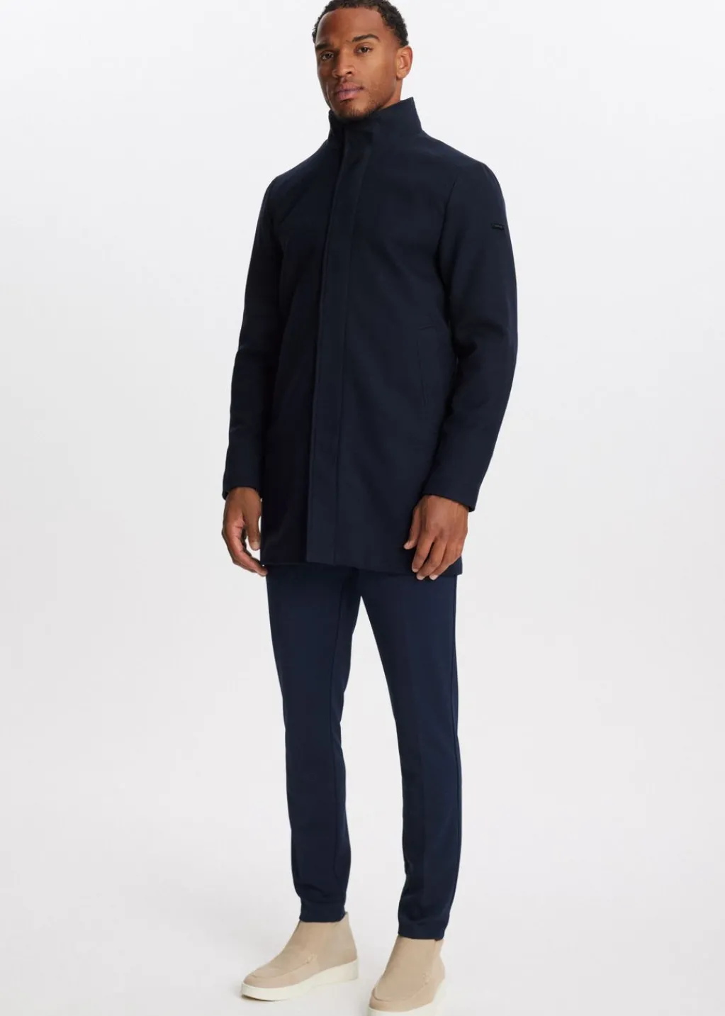 Jassen<The Sting Twill overcoat donkerblauw