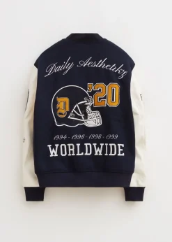 Jassen<The Sting Varsity jacket worldwide donkerblauw