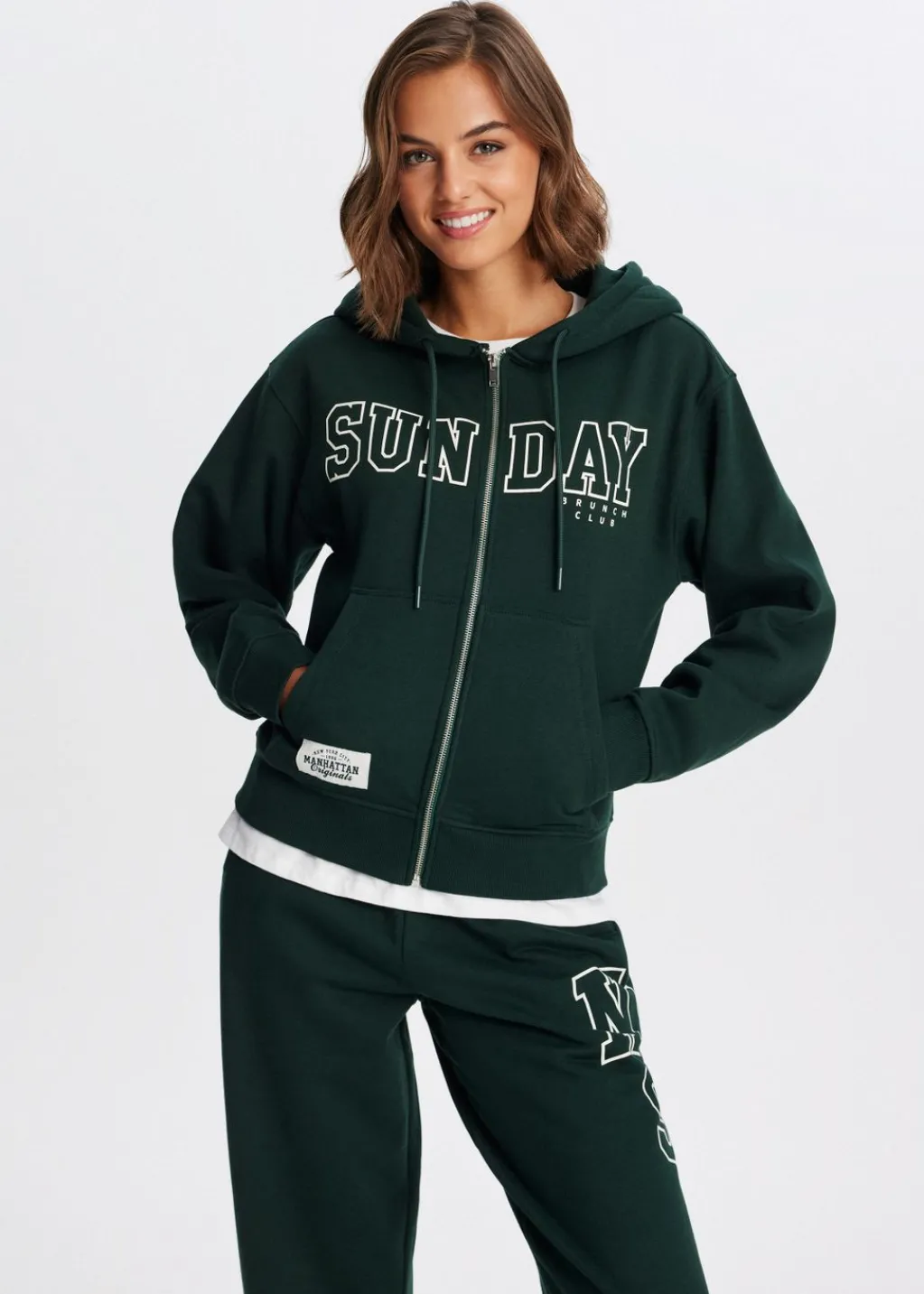 Truien En Vesten<The Sting Varsity vest donkergroen
