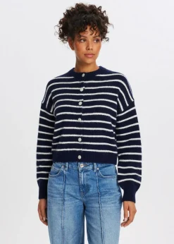 Truien En Vesten<The Sting Vest met balloon mouwen blauw, middernacht