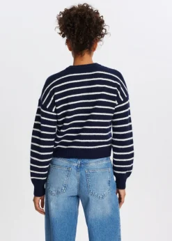 Truien En Vesten<The Sting Vest met balloon mouwen blauw, middernacht