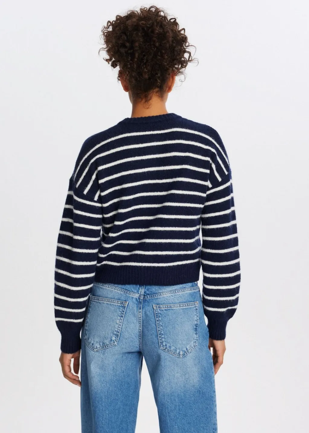 Truien En Vesten<The Sting Vest met balloon mouwen blauw, middernacht