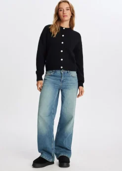 Truien En Vesten<The Sting Vest met balloon mouwen zwart