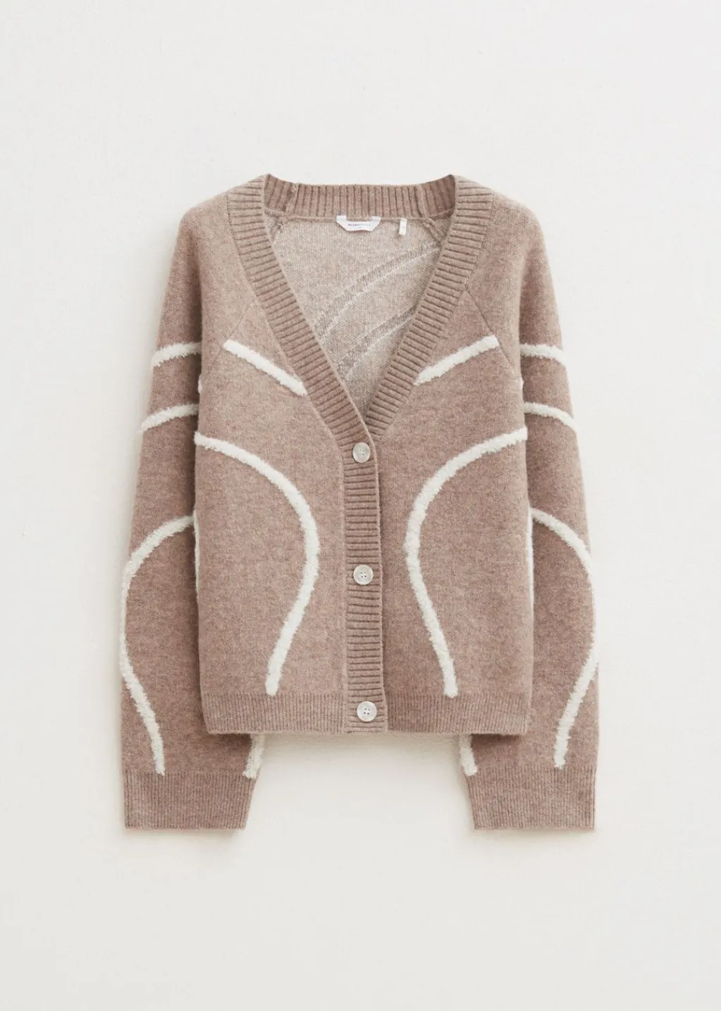 Truien En Vesten<The Sting Vest met 3D patroon taupe