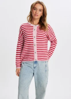 Truien En Vesten<The Sting Vestje met strepen lichtroze