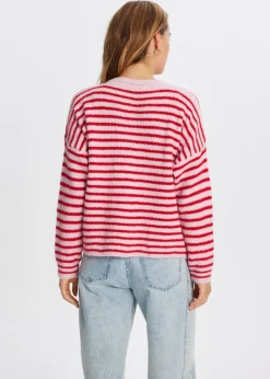 Truien En Vesten<The Sting Vestje met strepen lichtroze