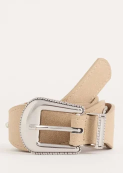 Riemen<The Sting Western riem met hartjes zand