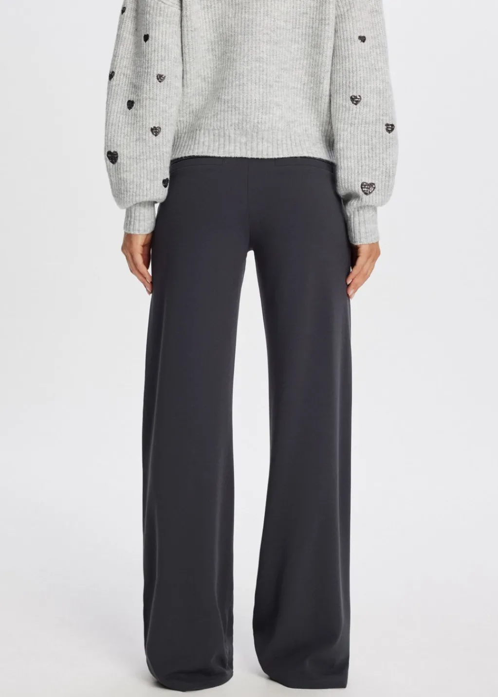 Basics|Broeken<The Sting Wijde broek antraciet