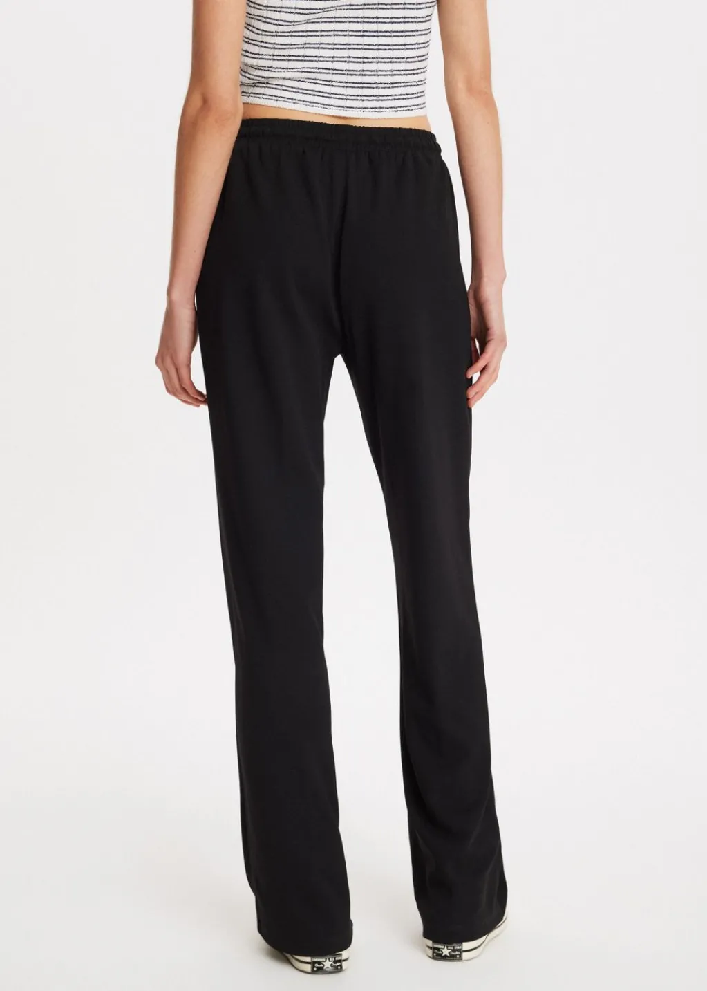 Basics|Broeken<The Sting Wijde broek met pintuck zwart