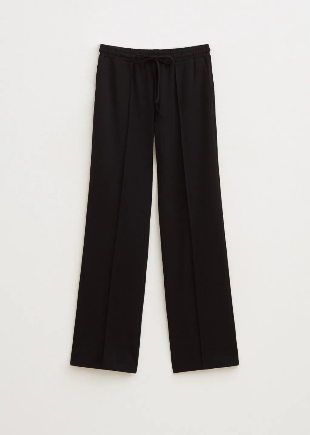 Basics|Broeken<The Sting Wijde broek met pintuck zwart