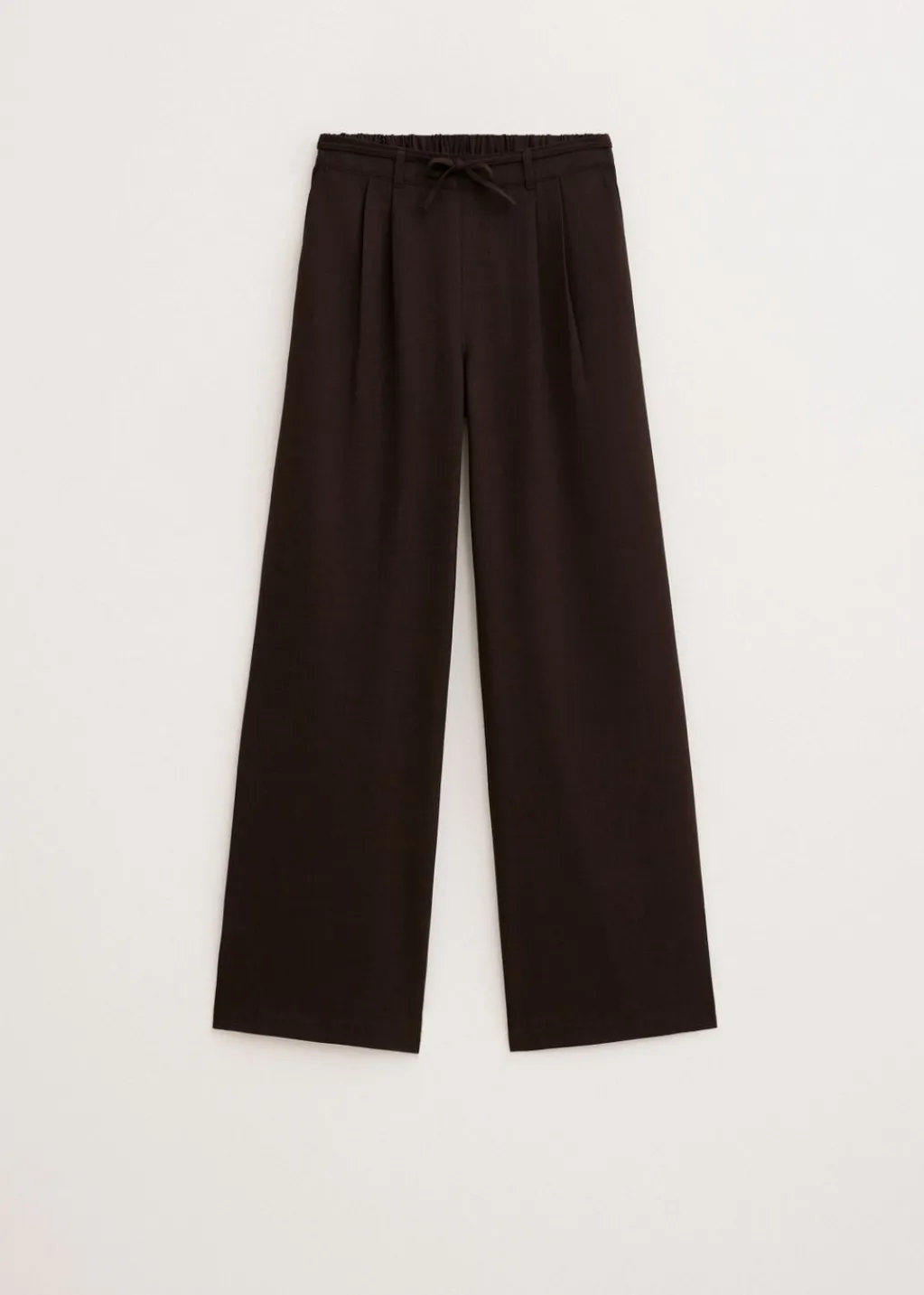 Broeken<The Sting Wijde broek met plooien donkerbruin