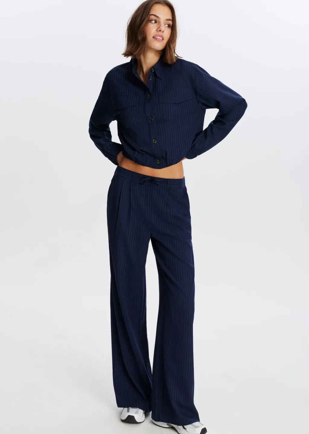 Broeken<The Sting Wijde broek met plooien meerkleurig