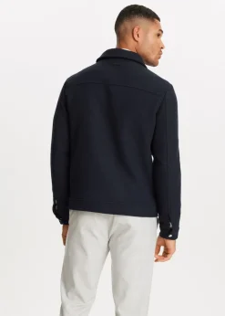 Jassen<The Sting Wolmix jas met rits donkerblauw